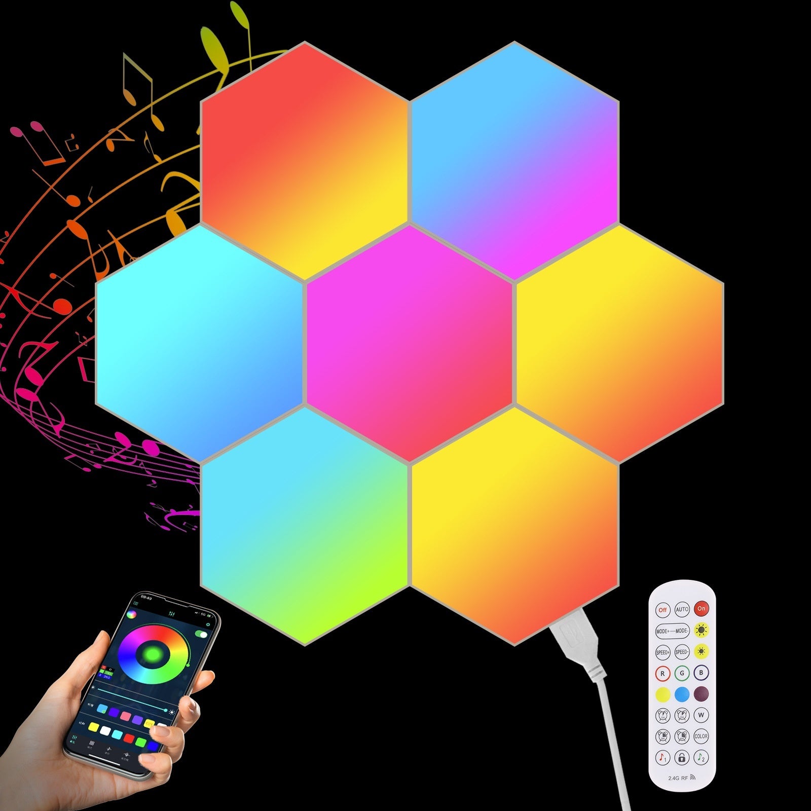 Vertex Hex Sound Reactive Panels